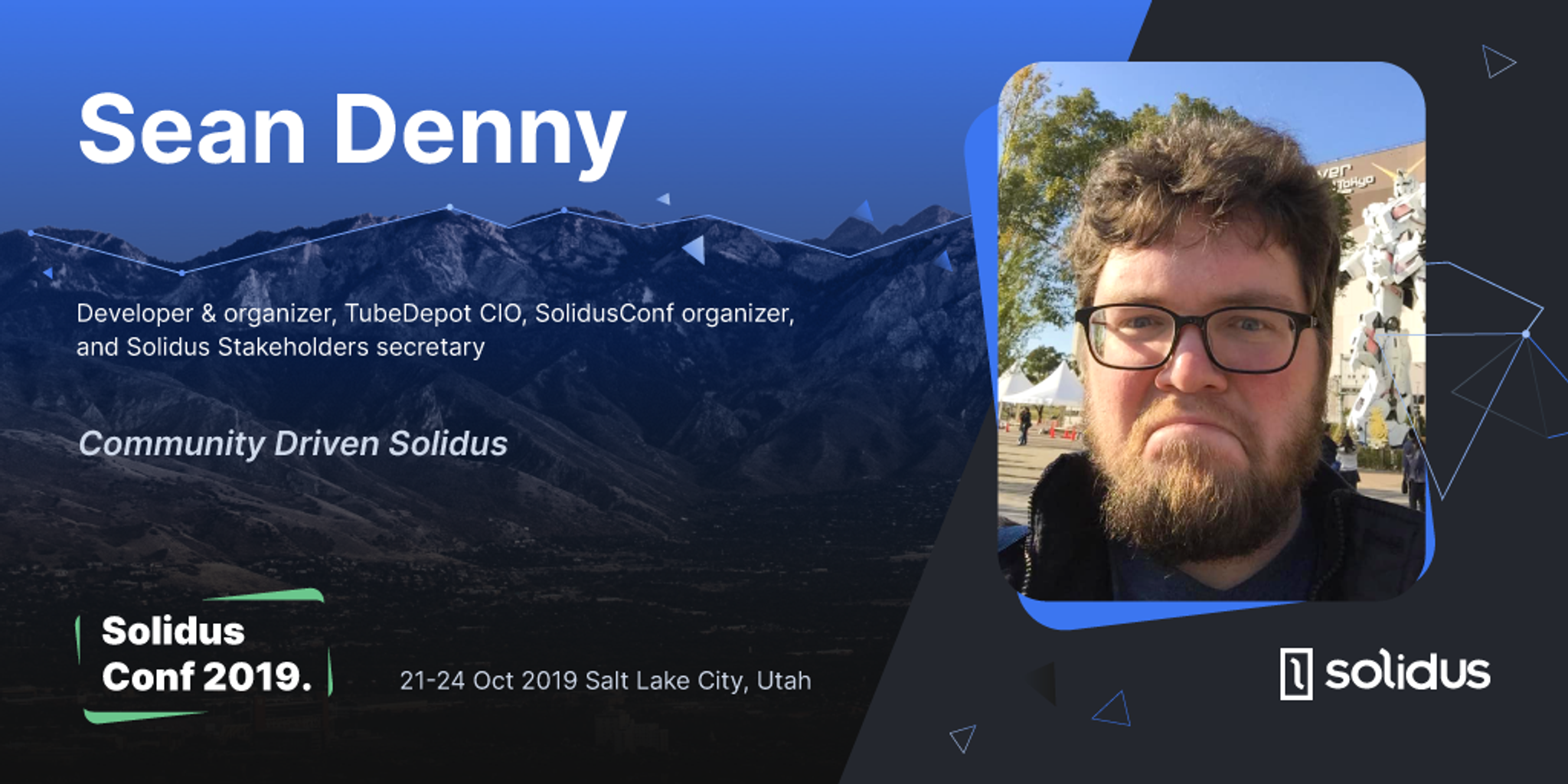 SolidusConf 2019 Speaker Sean Denny