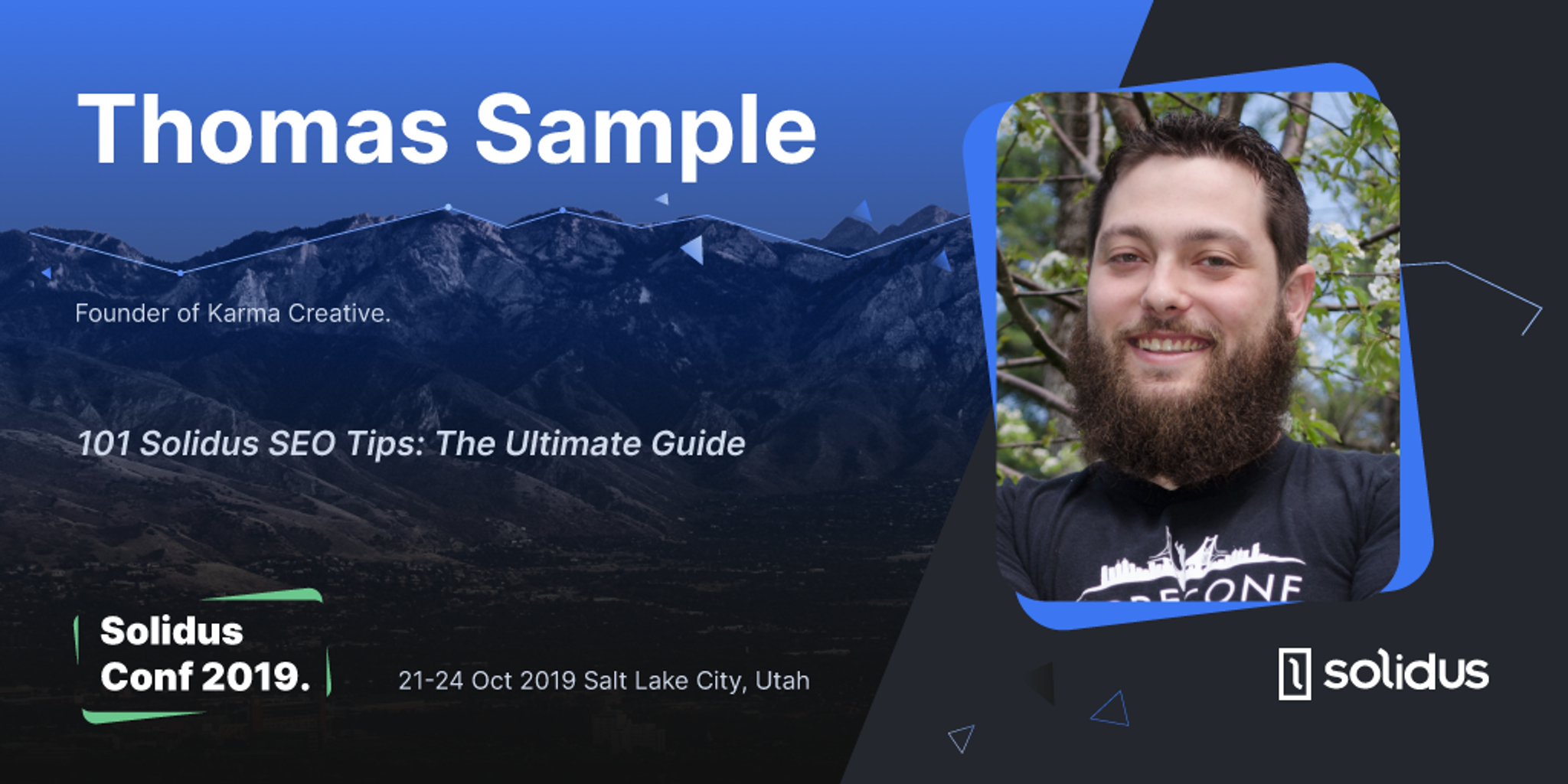 SolidusConf 2019 Speaker Thomas Sample