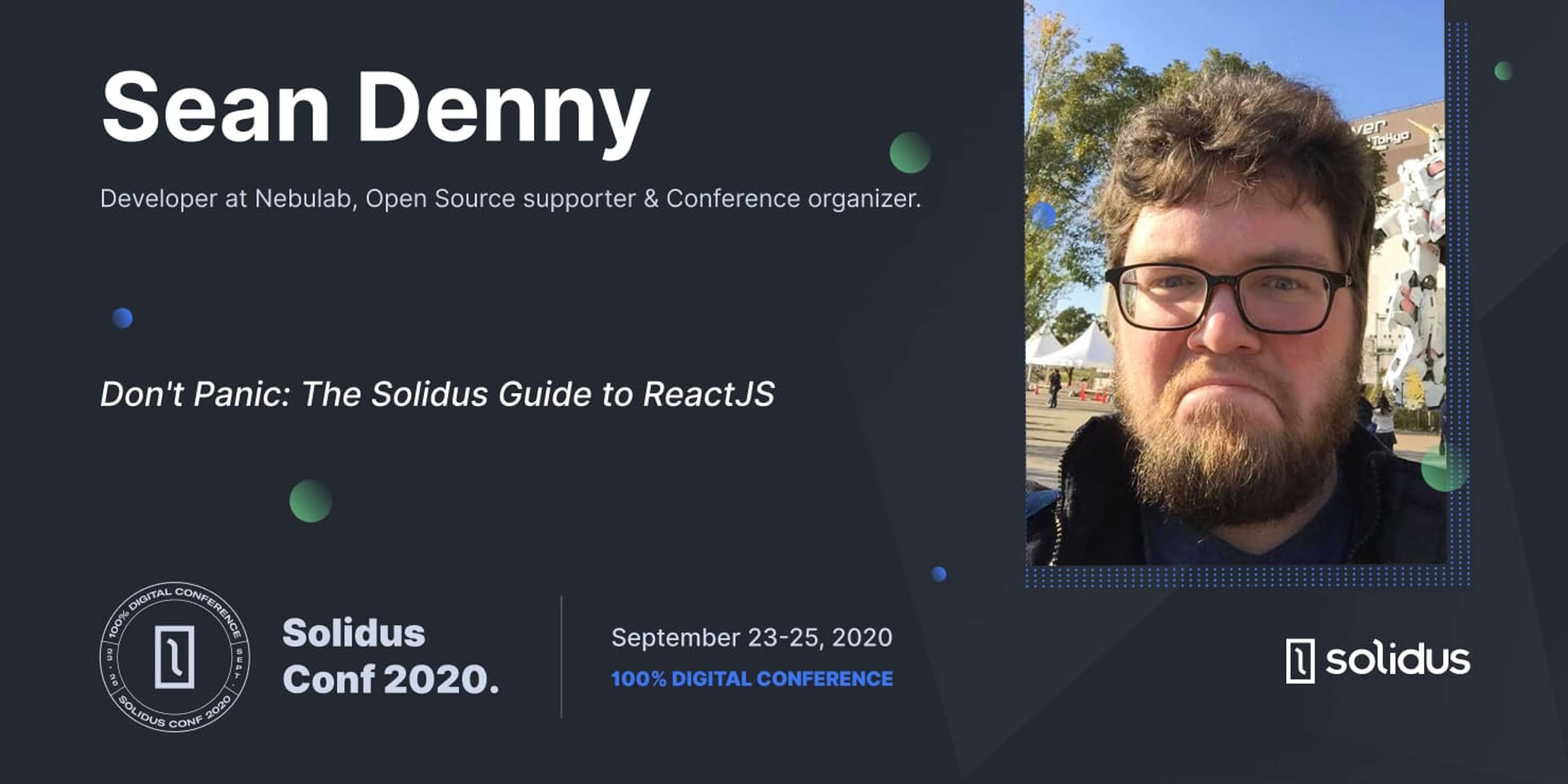 Cover image of SolidusConf 2020 Presenter Sean Denny post