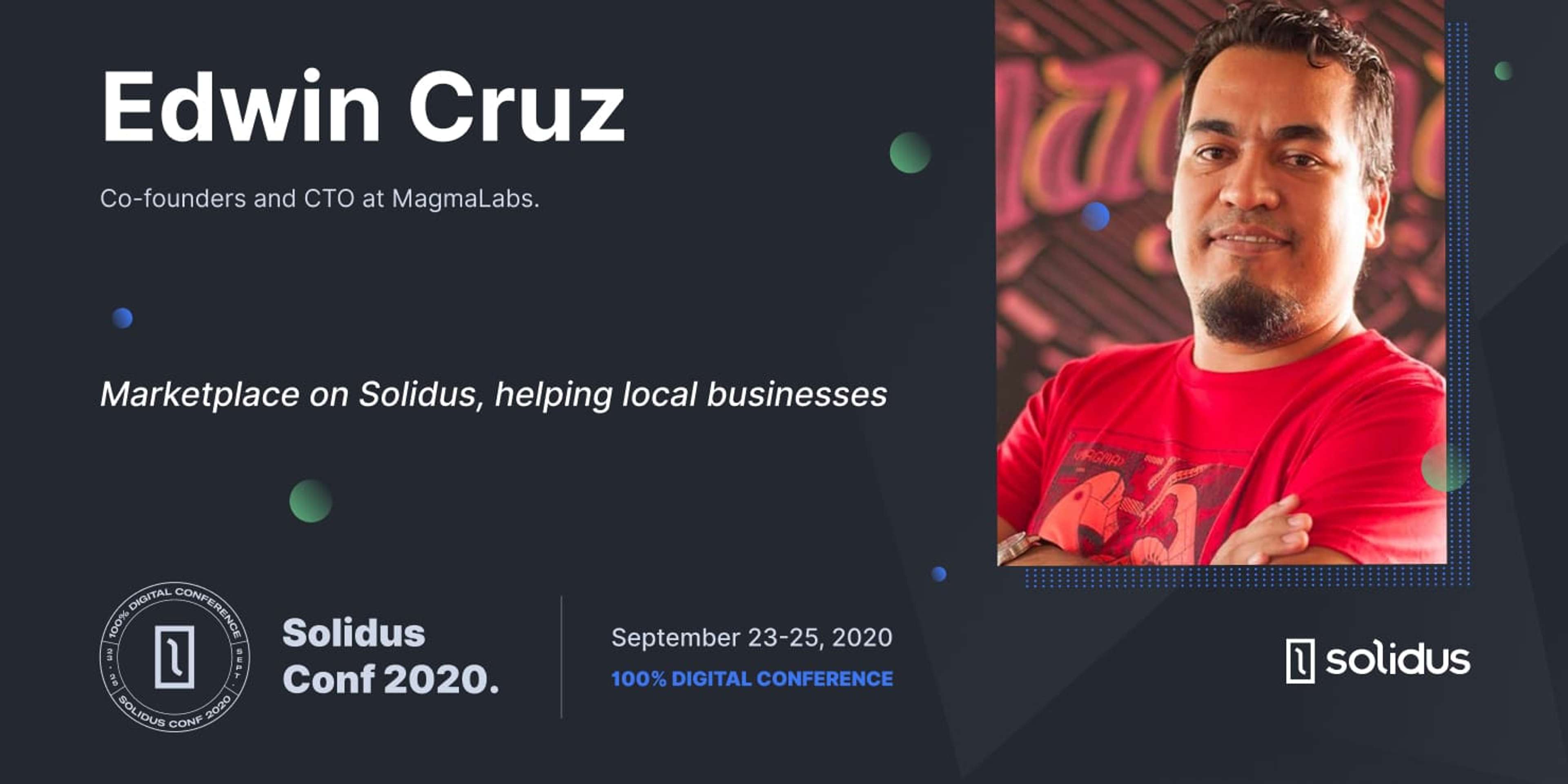 Cover image of SolidusConf 2020 Speaker Edwin Cruz post