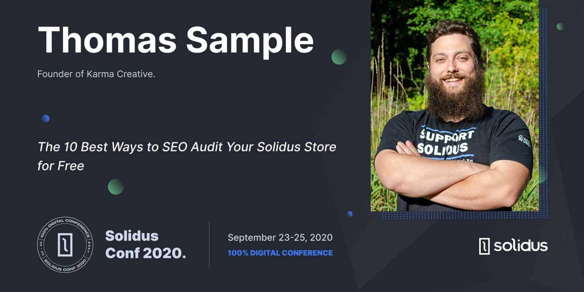 SolidusConf 2020 Presenter Thomas Sample | Solidus