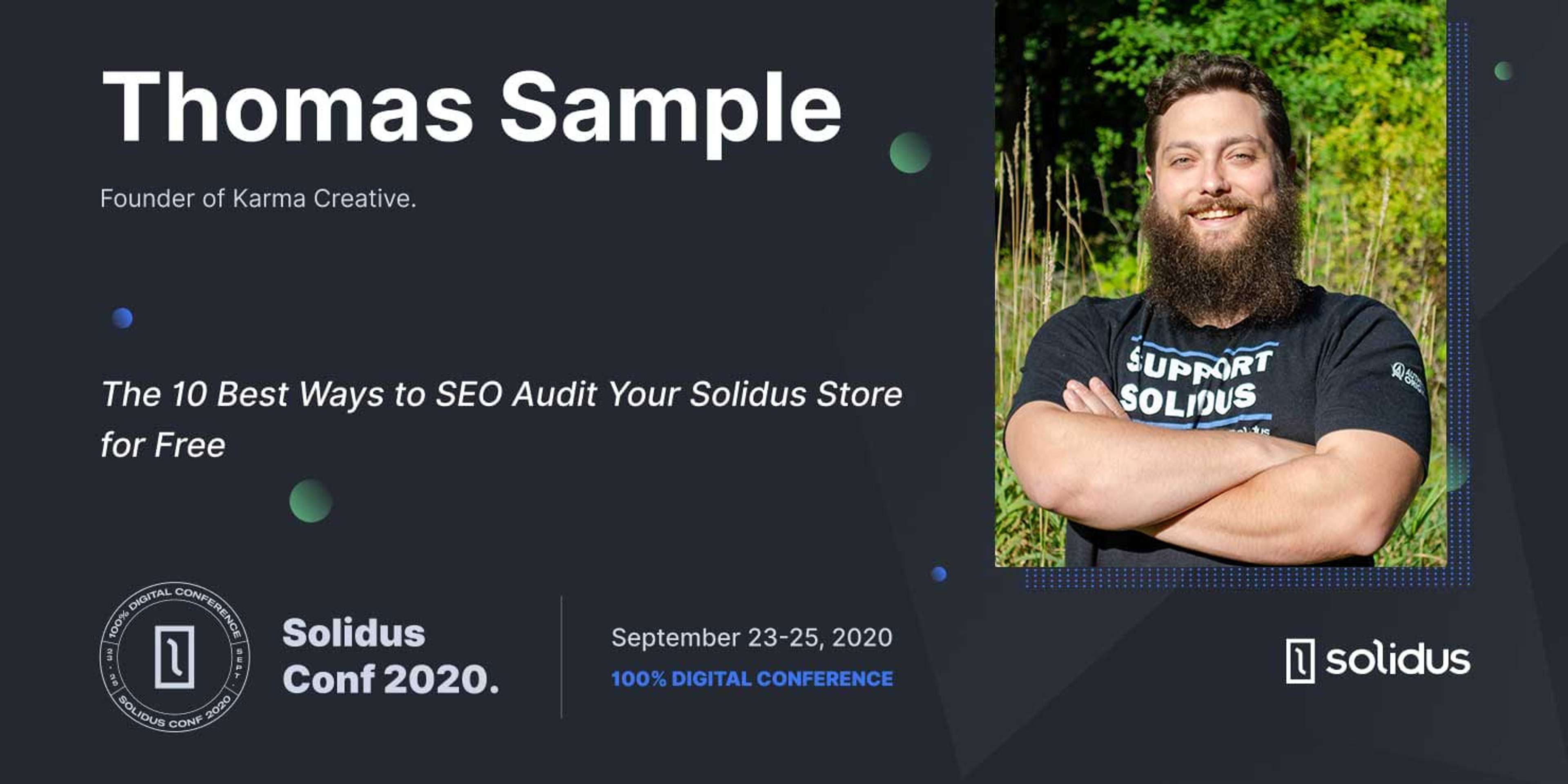 SolidusConf 2020 Presenter Thomas Sample