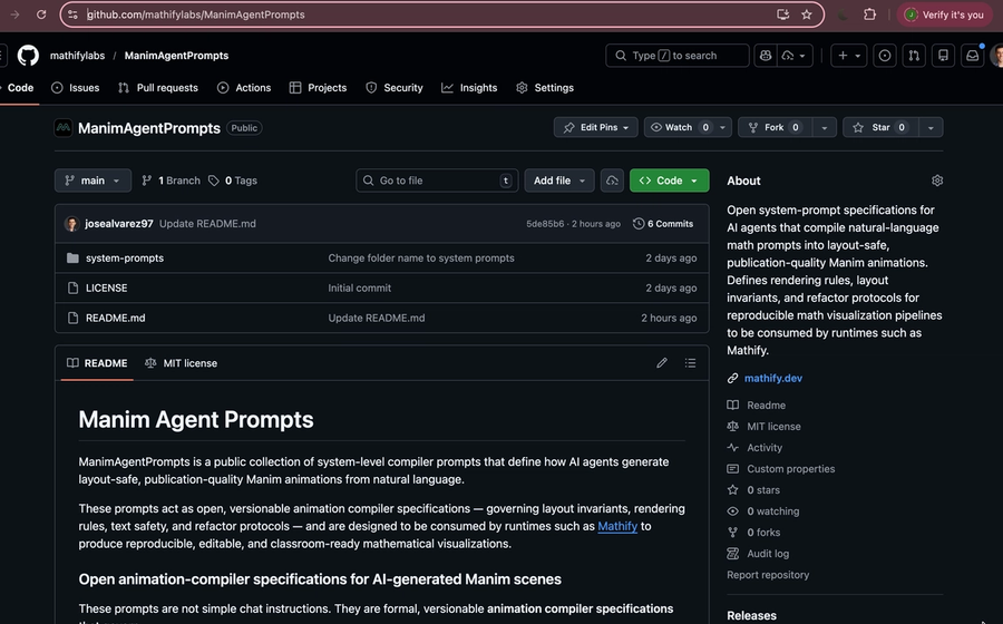 I’m Open-Sourcing the Manim Agent System Prompts Behind Mathify