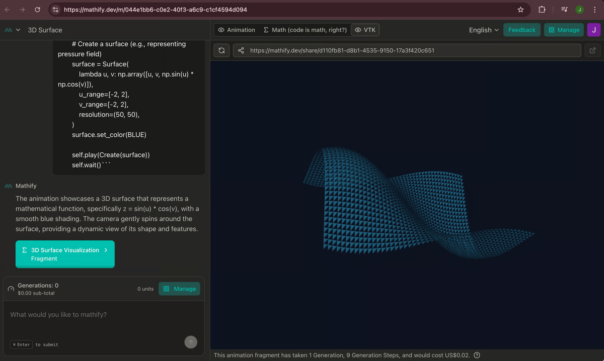 Introducing ManimVTK: Scientific Visualization meets Mathematical Animation