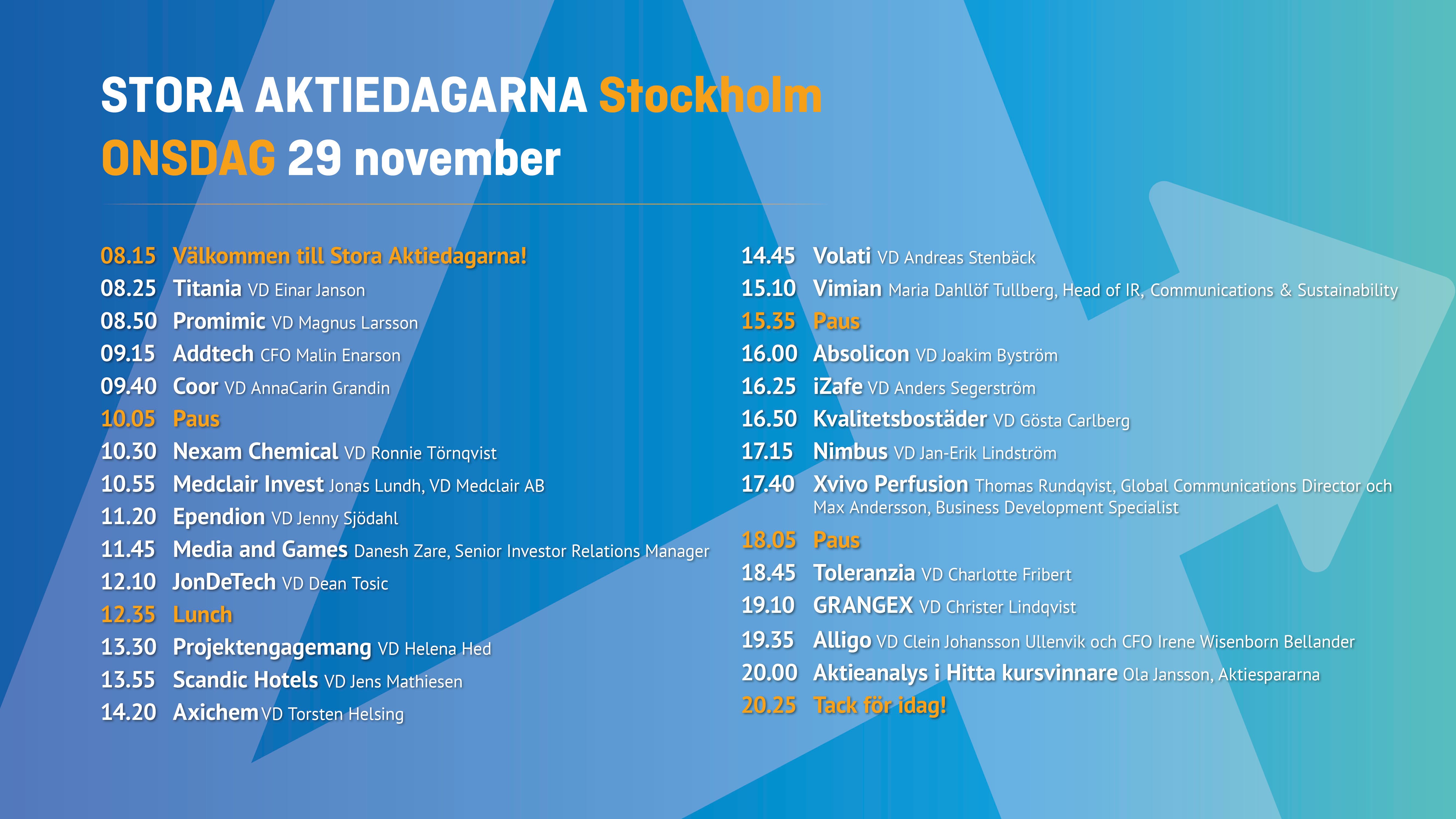 Vi Sänder Live Från Stora Aktiedagen I Stockholm | Aktiespararna