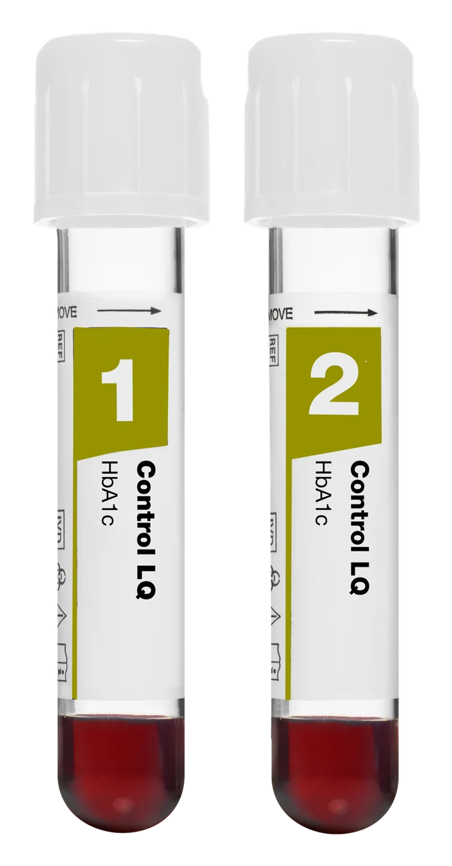 AUDIT Control LQ HbA1c K067M-8: tasojen 1 ja 2 näyteputket