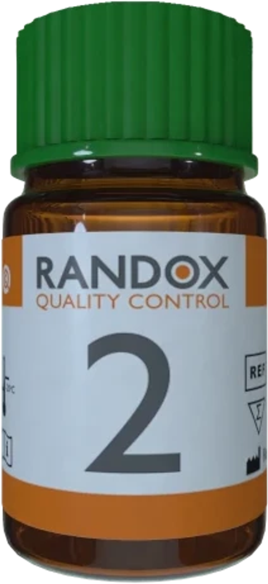 Randox Acusera -kontrollipullo, taso 2, vihreä korkki