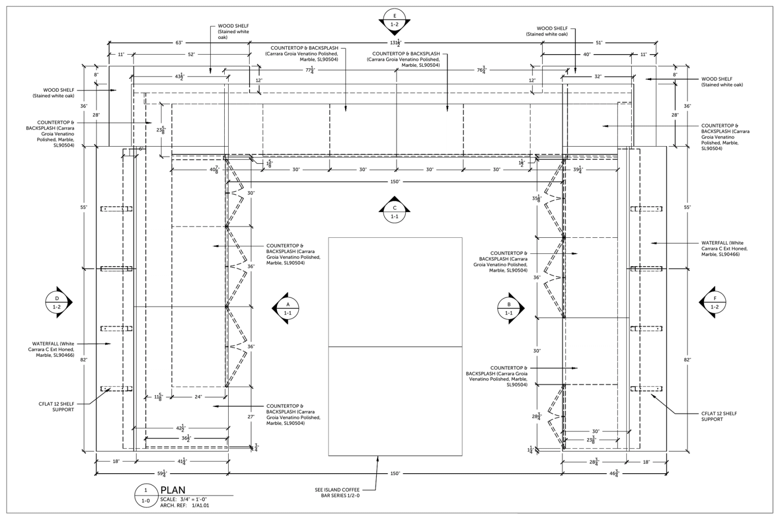 Plan — 3/4" = 1'-0"