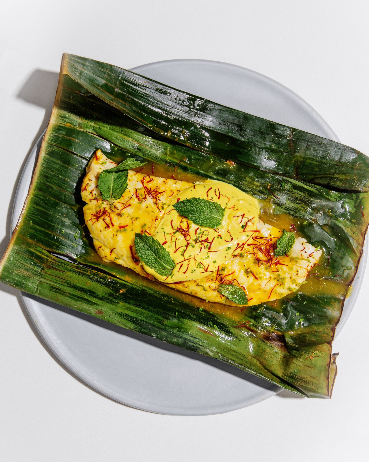 Tropical Spiced Fish in Banana Leaves