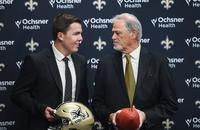 Saints Head Coach Kellen Moore and GM Mickey Loomis 