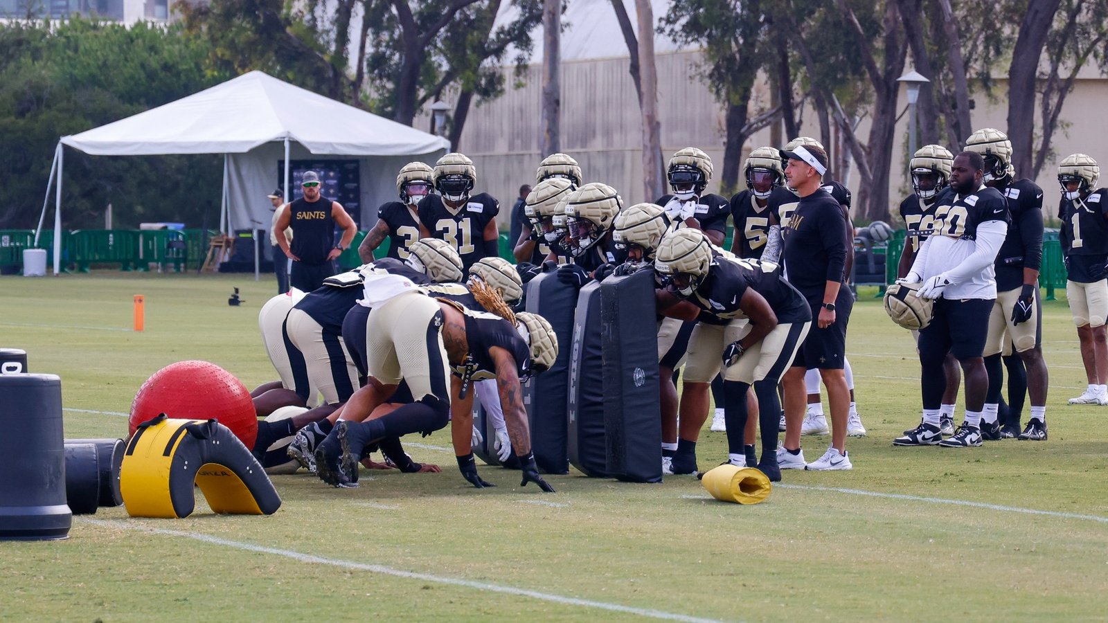 Saints training camp Day 7: Evaluating where the offensive line stands
