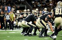New Orleans Saints quarterback Tyler Shough lines up under center against the Denver Broncos.