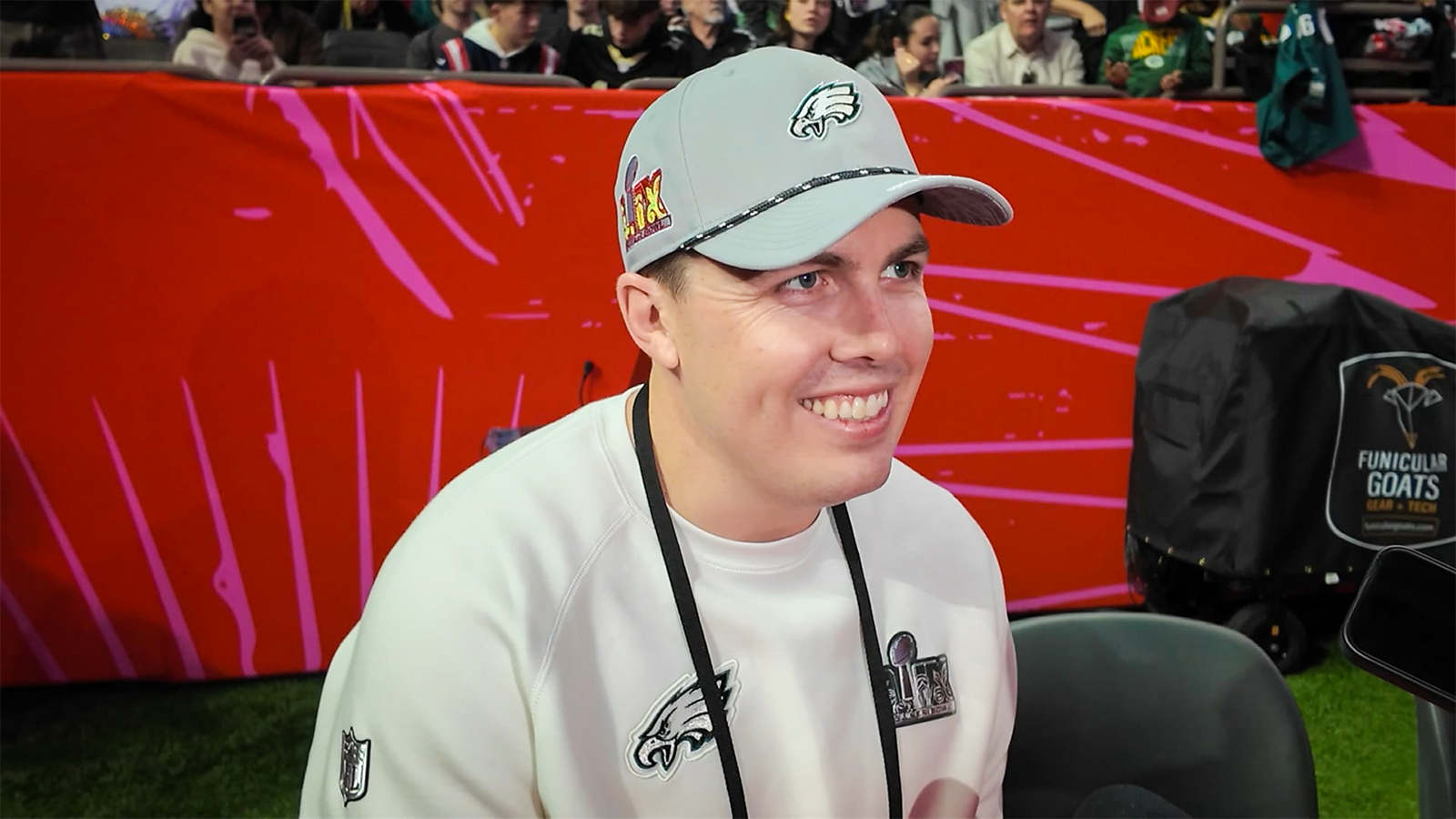 Eagles OC Kellen Moore talks coaching journey so far and more during opening night availability