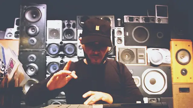 March, 2016 STREETRUNNER working on his Akai MPC 2000XL at Fort Loud.