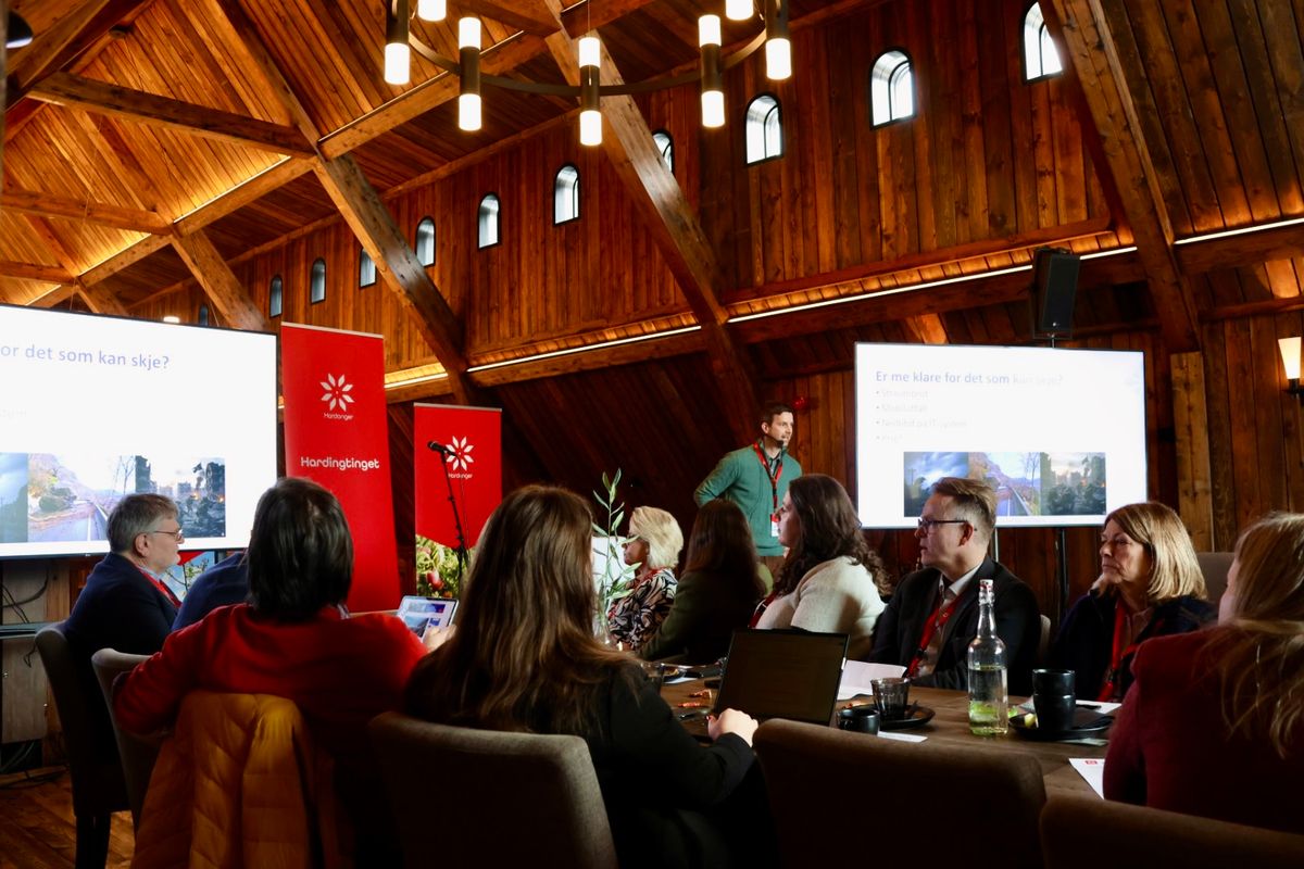 Svein Valland Laupsa på Hardingtinget.
