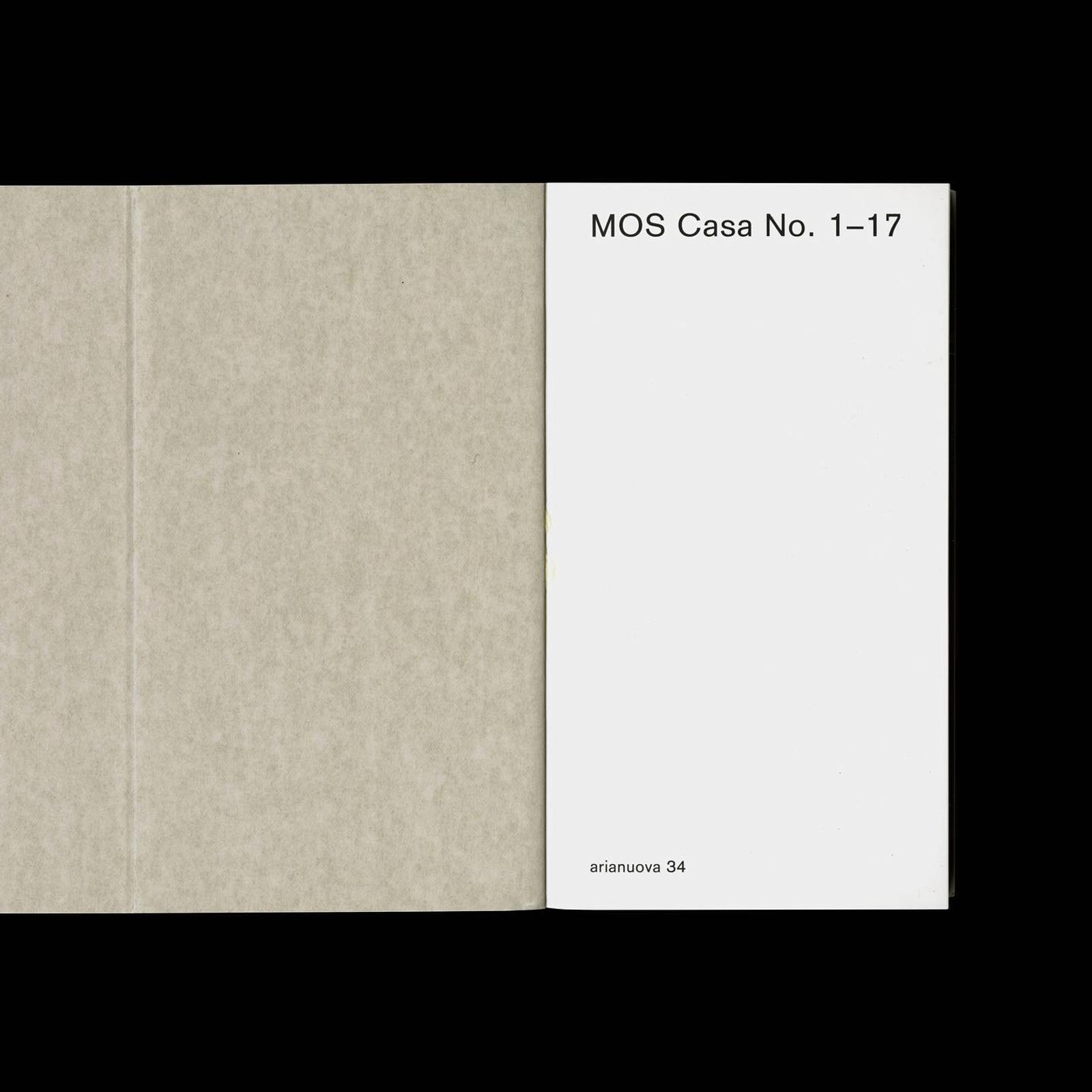 MOS Casa No. 1–17 Book