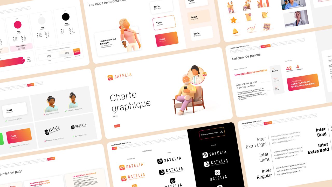 Retravail du logo / univers de personnages 3D