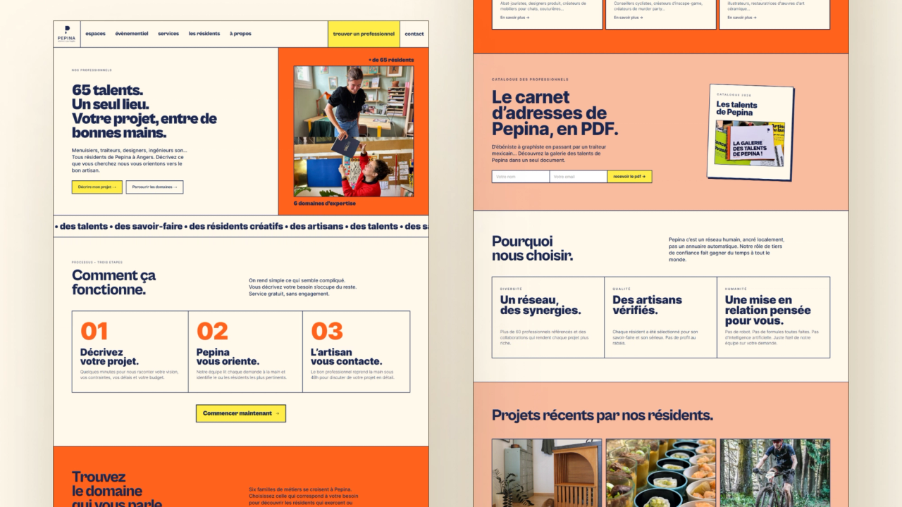 Pépina website