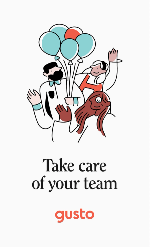 take care of your team mockup with celebratory illustration