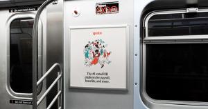 gusto ad on a nyc subway