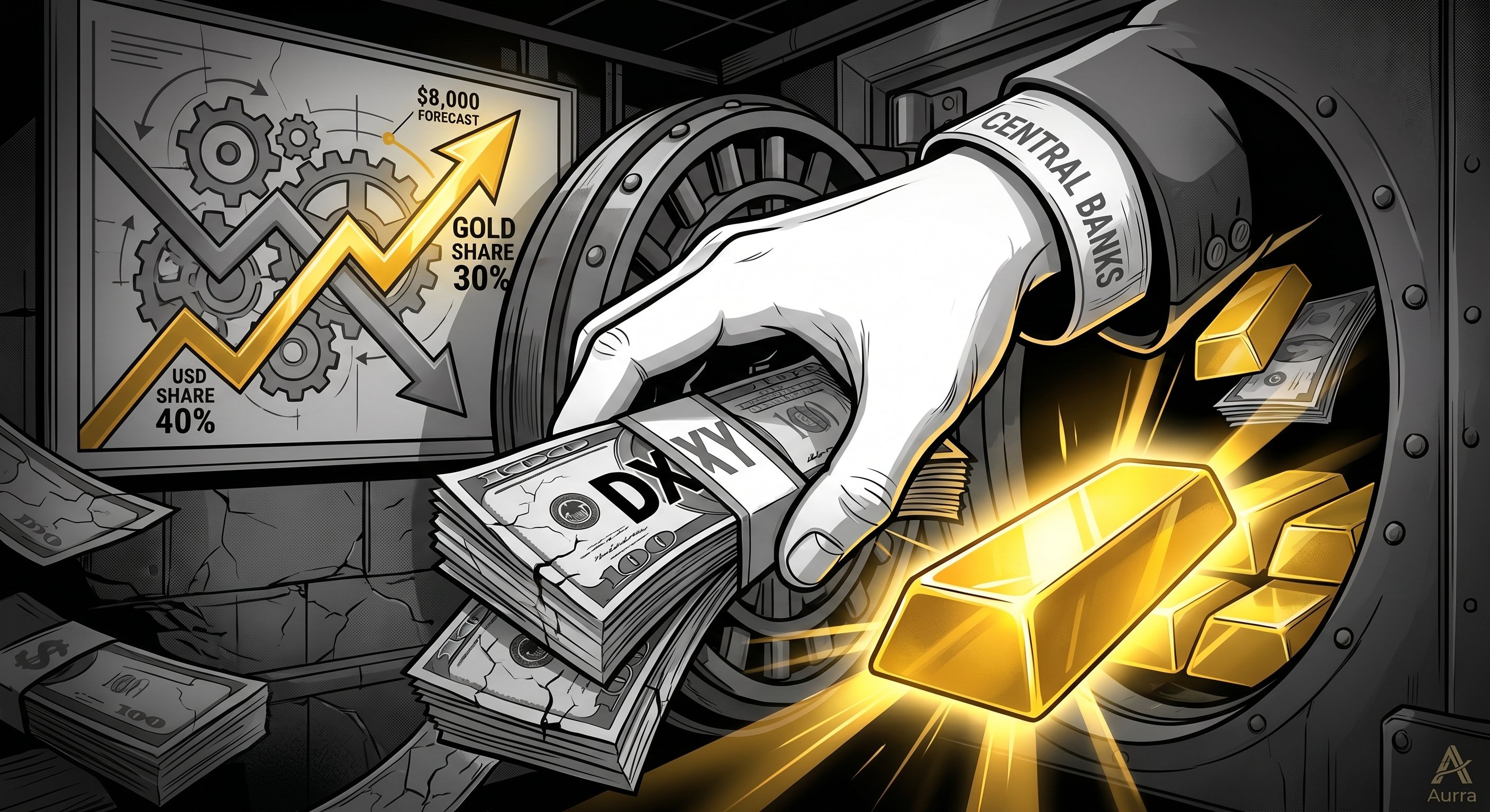 Deutsche Bank: Các ngân hàng trung ương chuyển sang dự trữ vàng