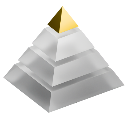 Pyramid with gold tip