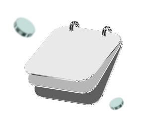 Flip calendar with coins