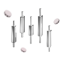 Hourglass with coins floating around it