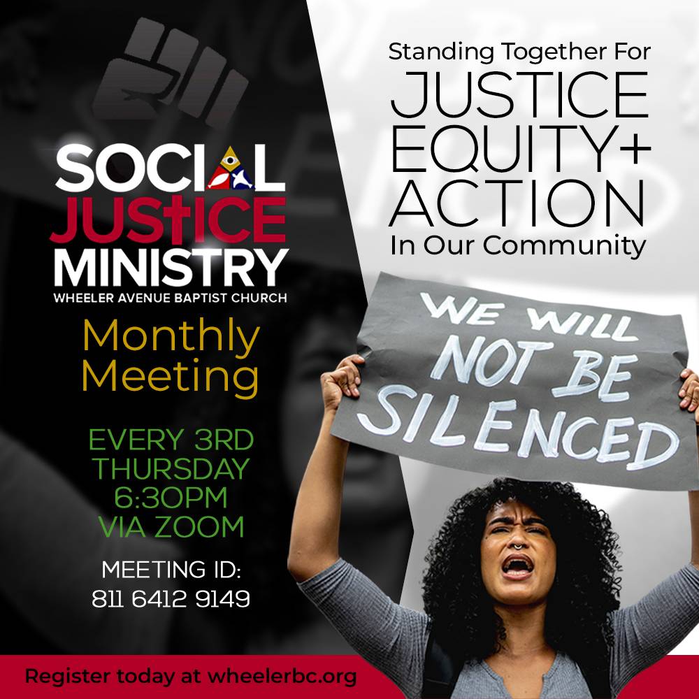 Social Justice Ministry Monthly Meeting header image