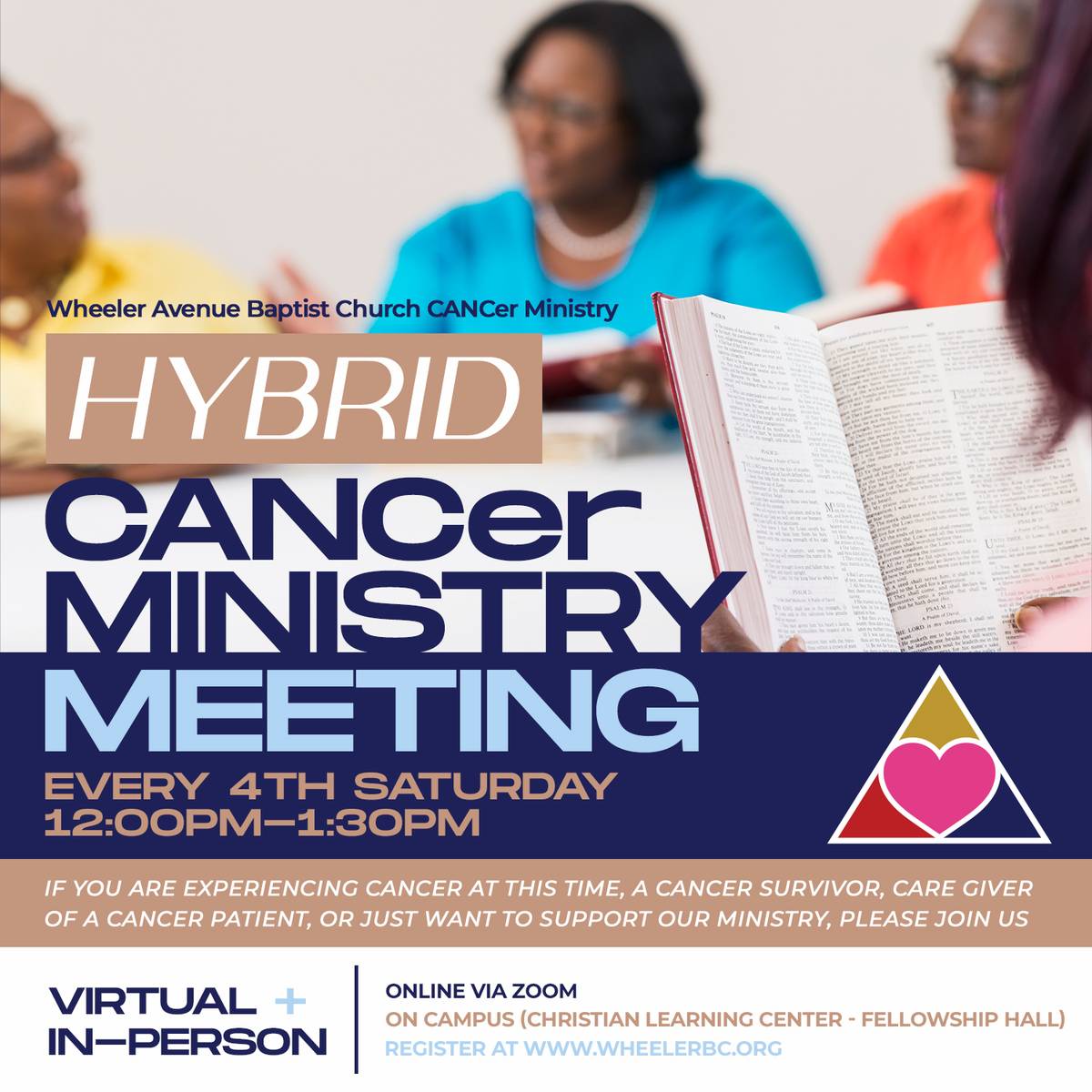Cancer Ministry Meetings (Hybrid) header image
