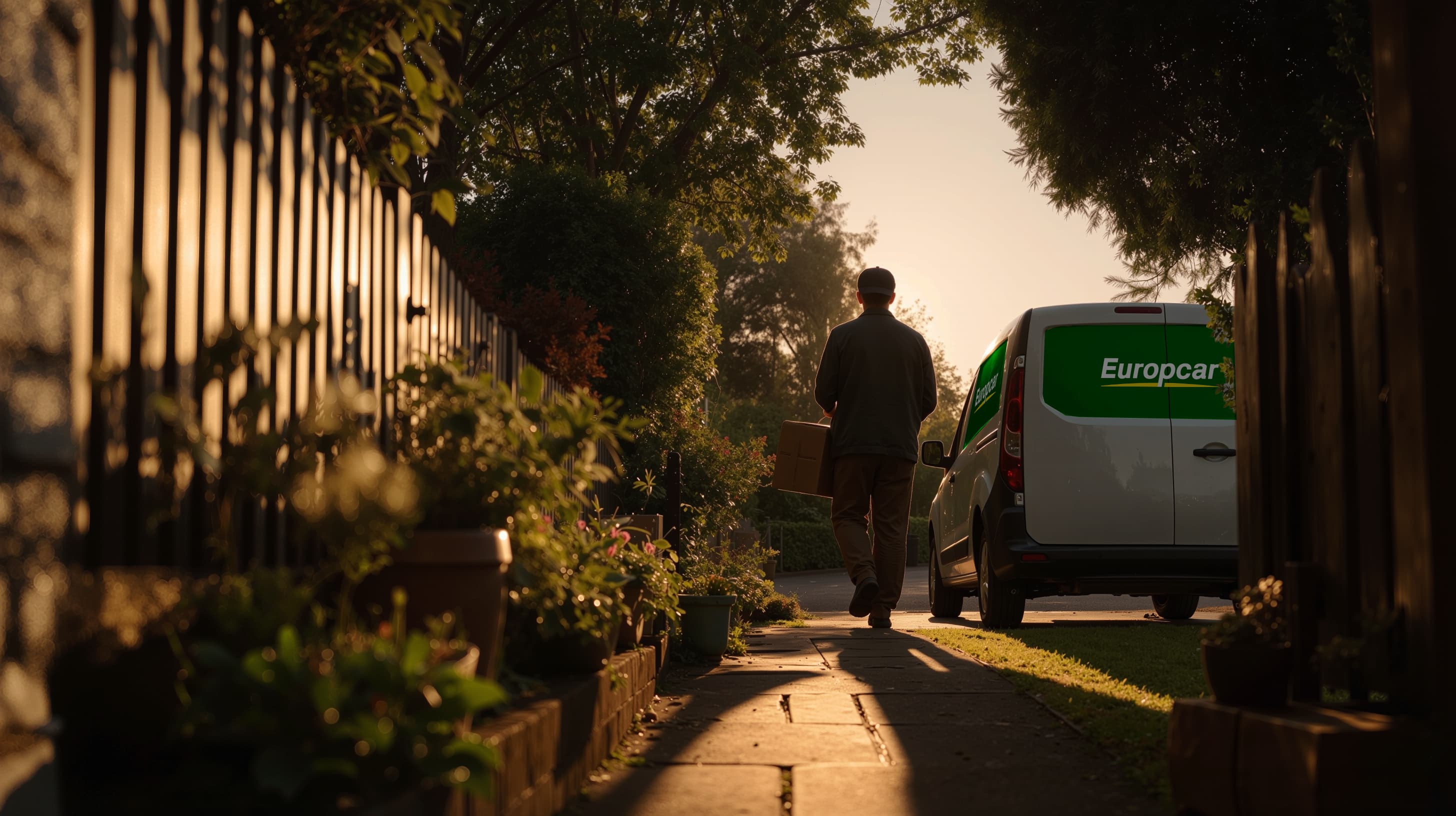 Mand ved Europcar bil