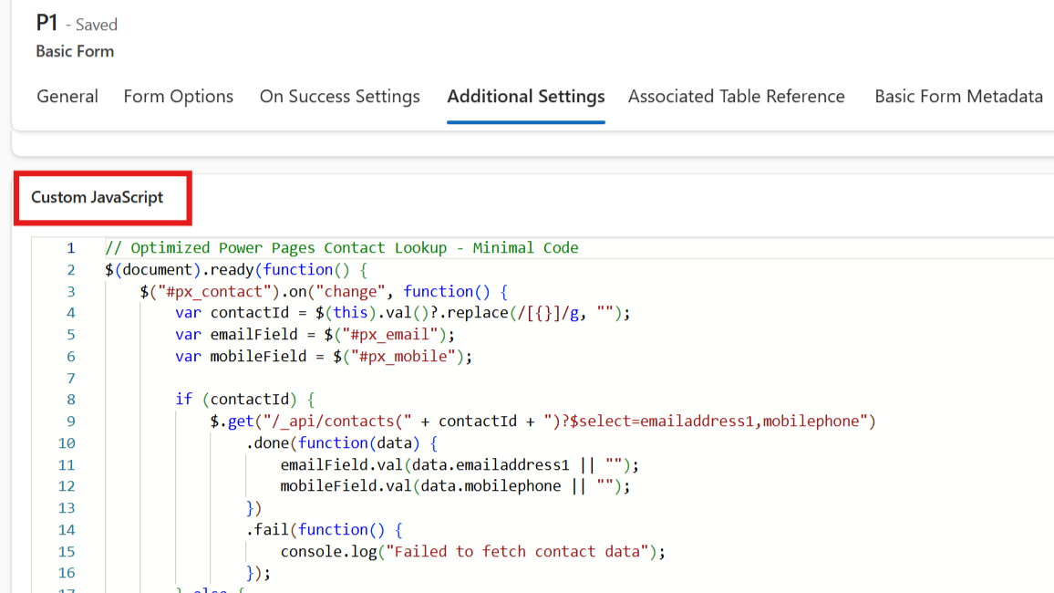 custom-java-script-power-pages