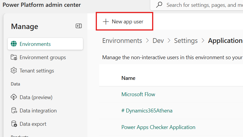 new-app-user-admin-center