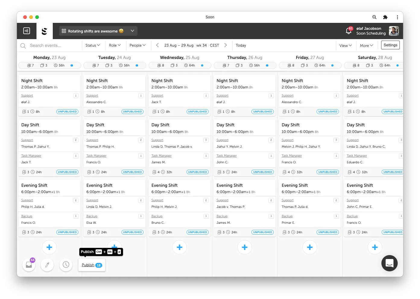 A guide to rotating shift implementation