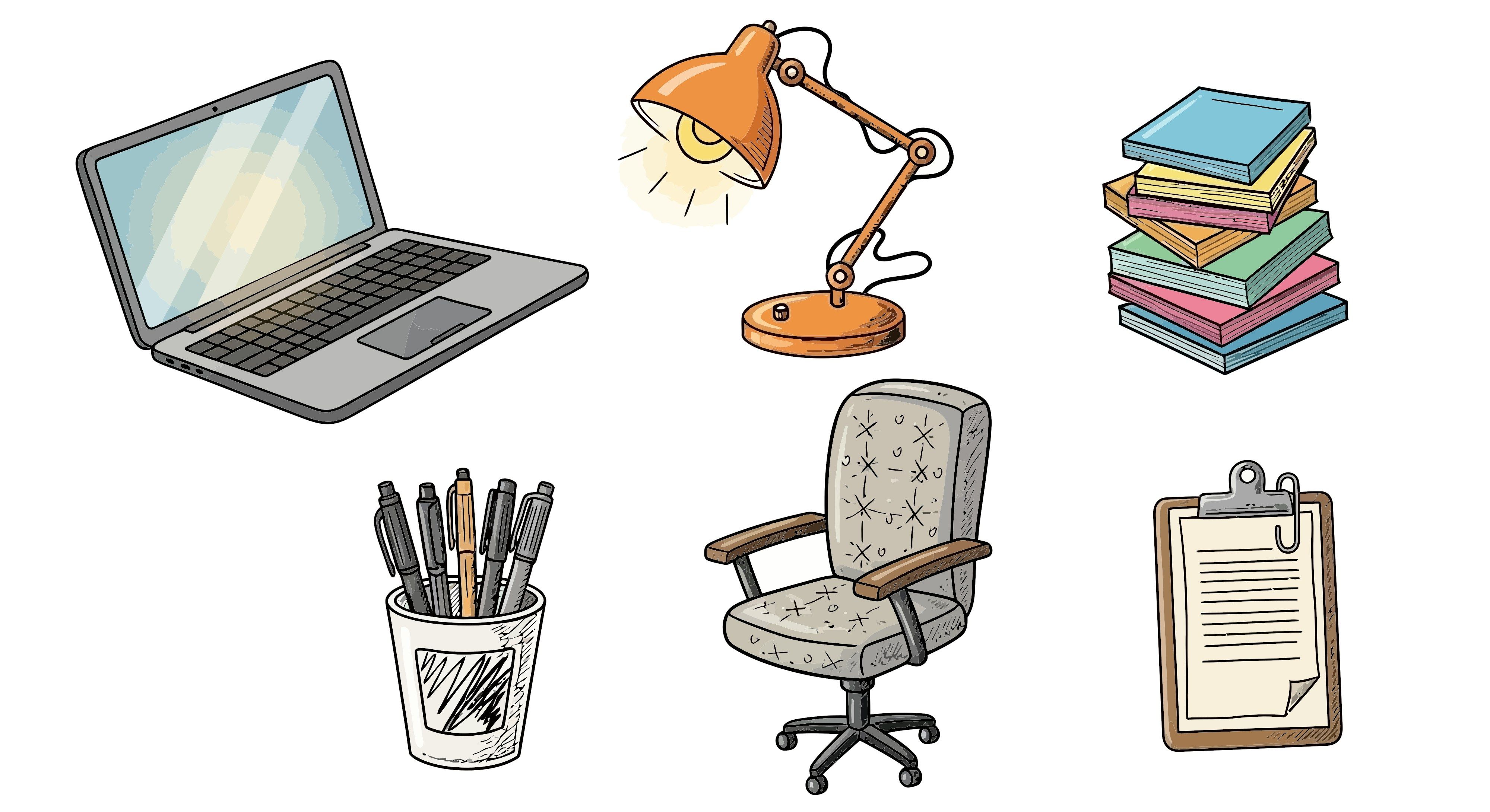 Various things used in and around the office