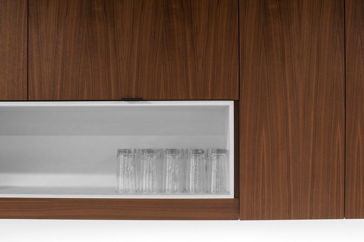 Detail of cabinets and storage