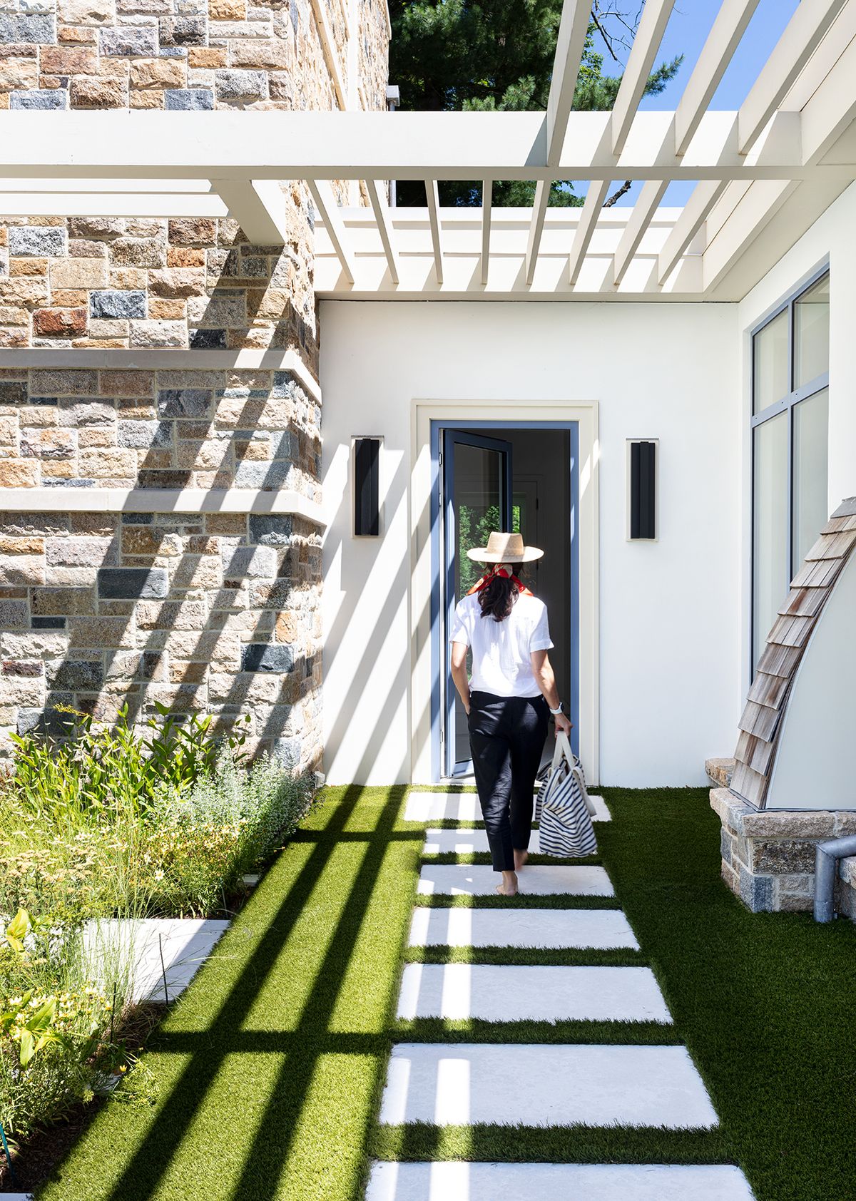 Exterior of pool house