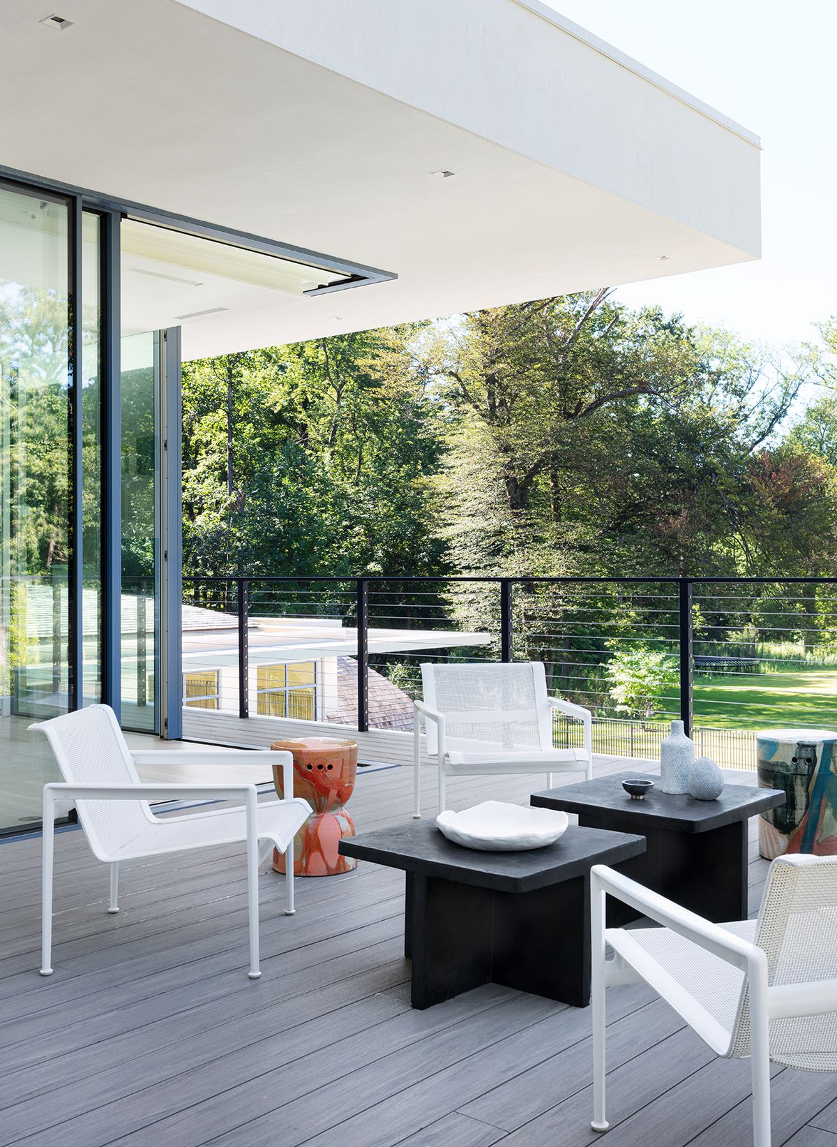 Deck with large white overhang