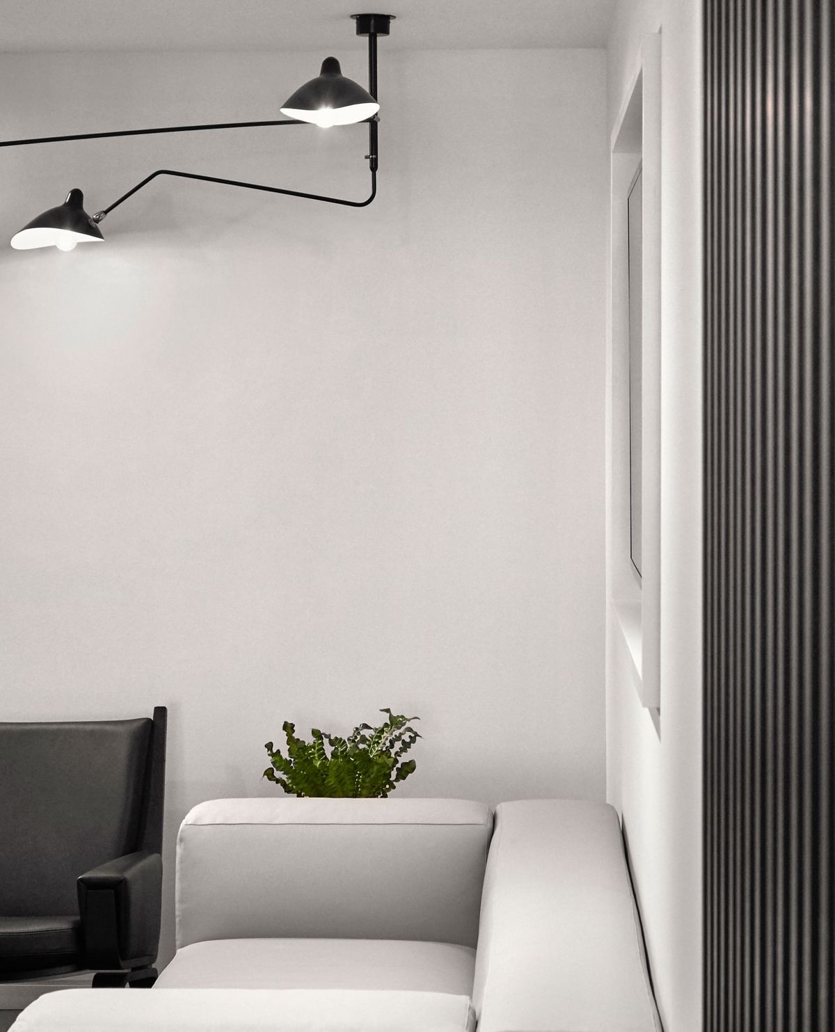 Detail of reception area seating 