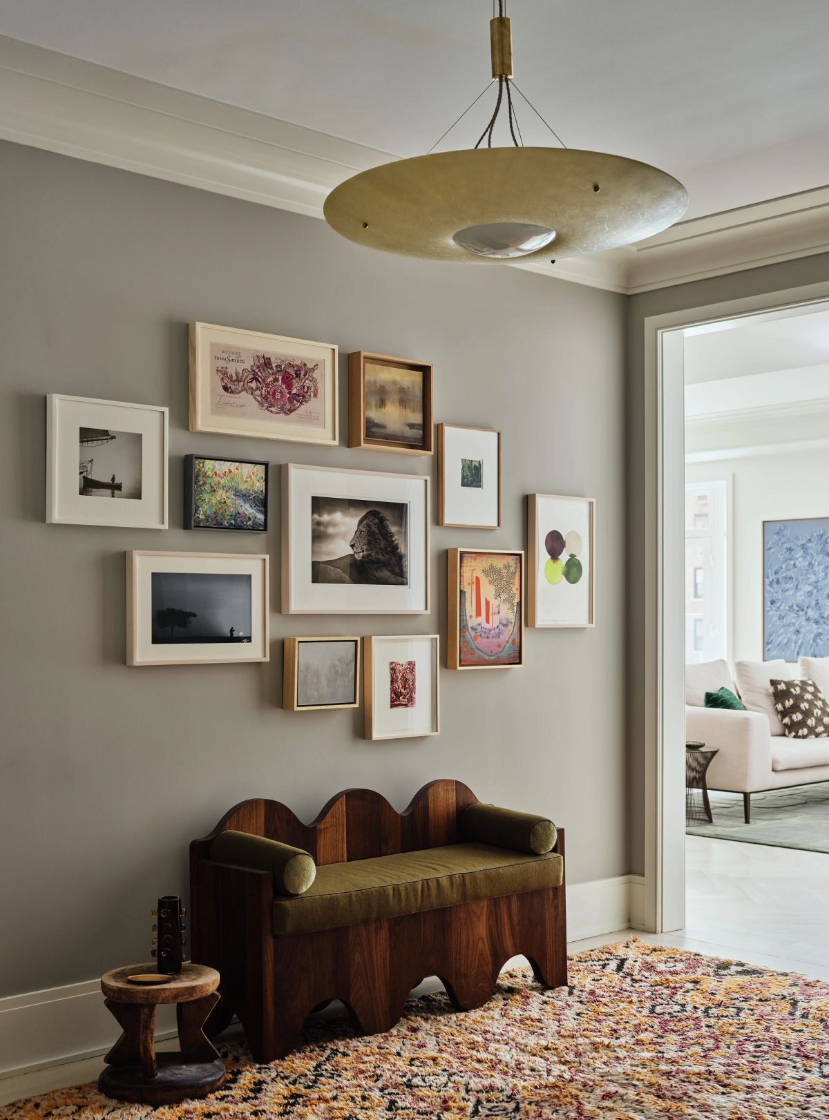 Entry hallway with gallery wall