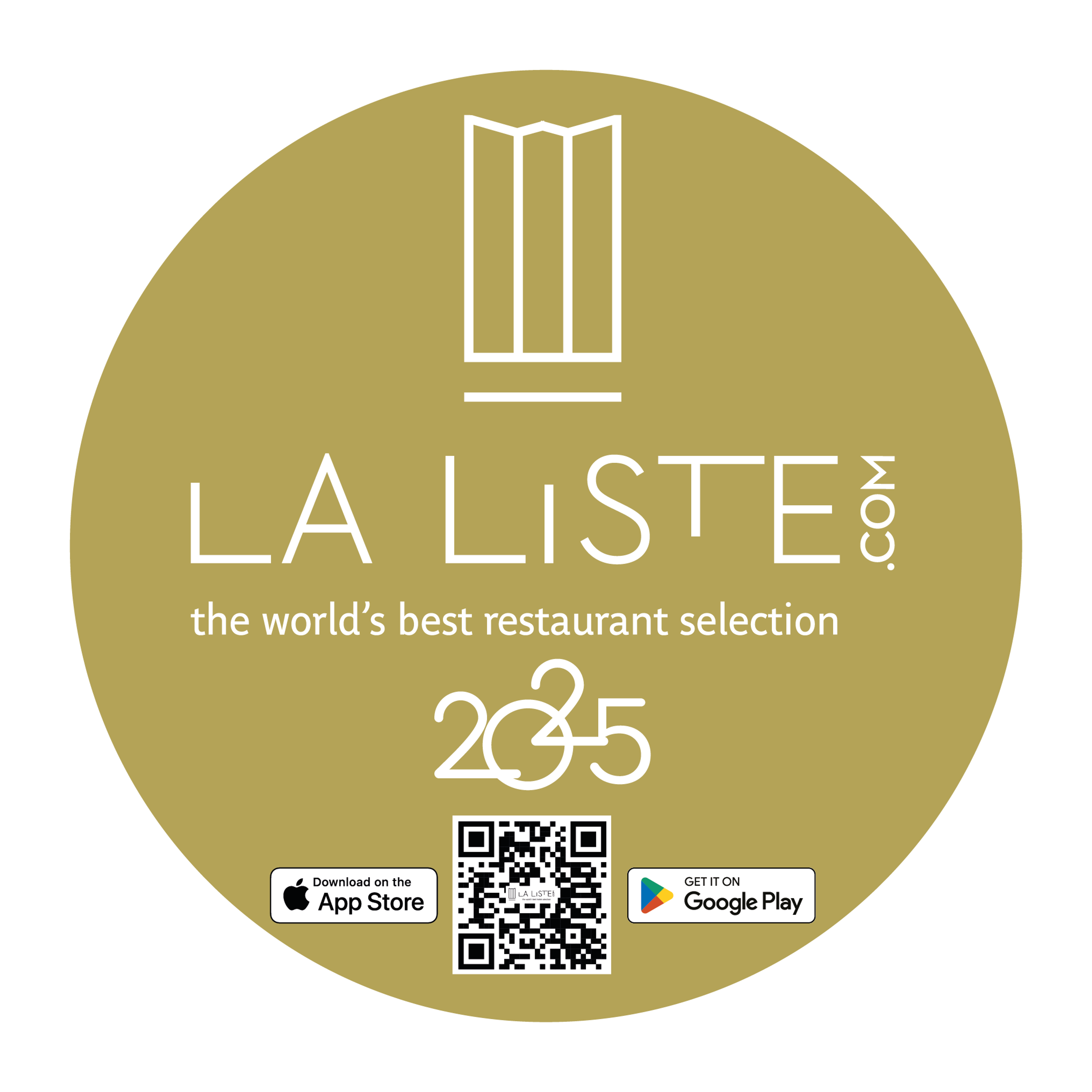 Gold 2025, with the app QR code