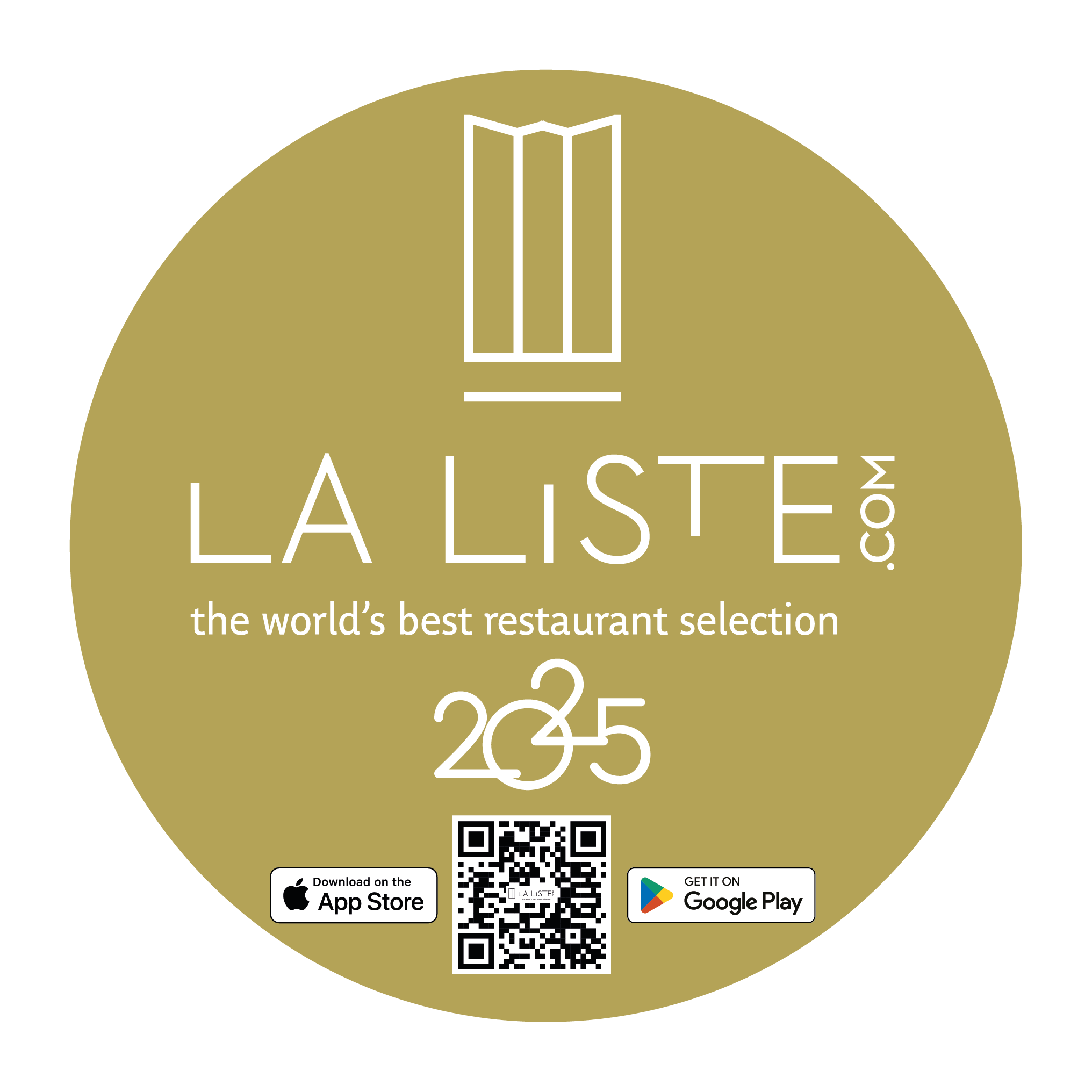 Gold 2025, with the app QR code