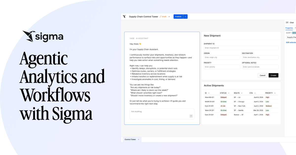 Sigma Agents | Agentic Analytics and Workflows with Sigma
