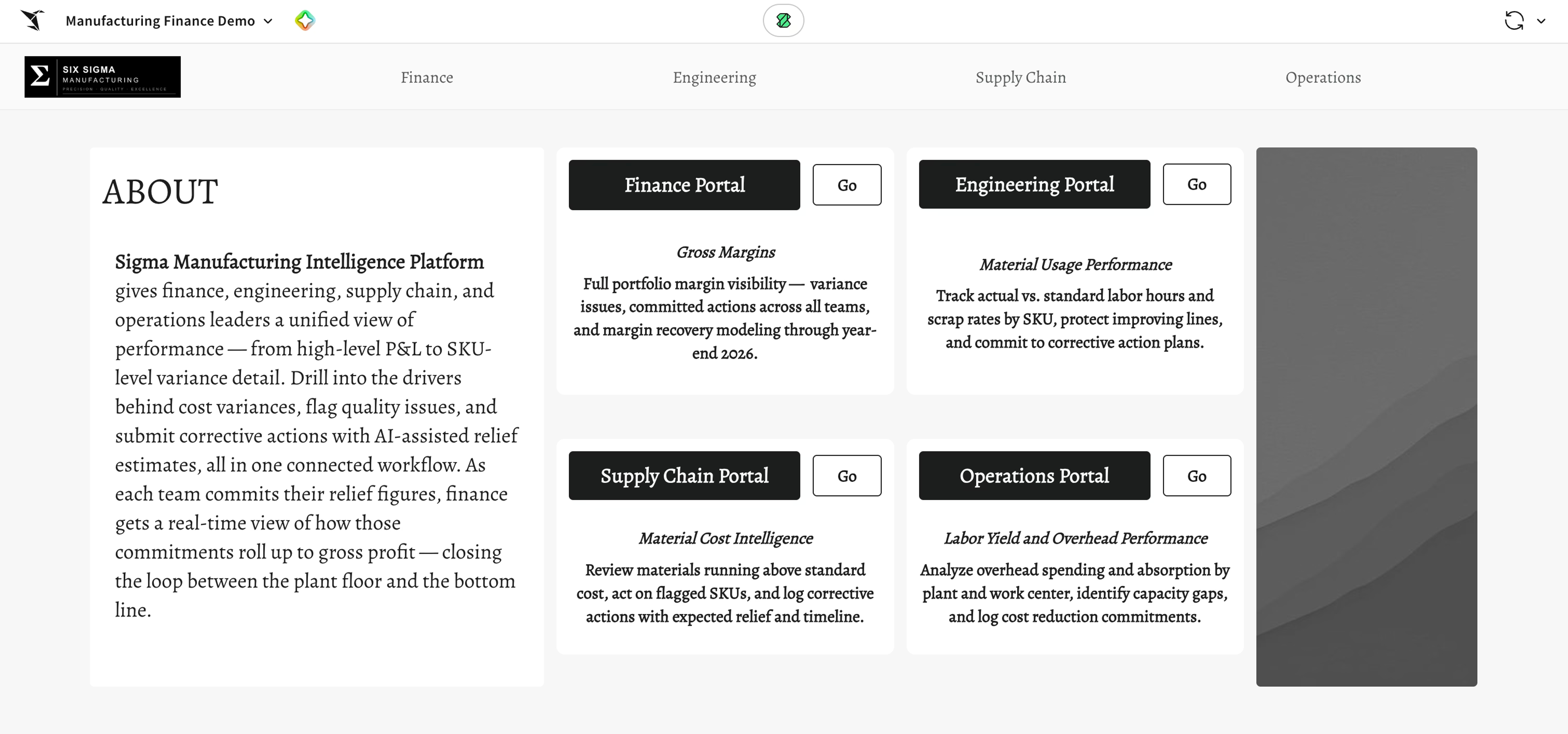 Sigma Manufacturing Intelligence Platform