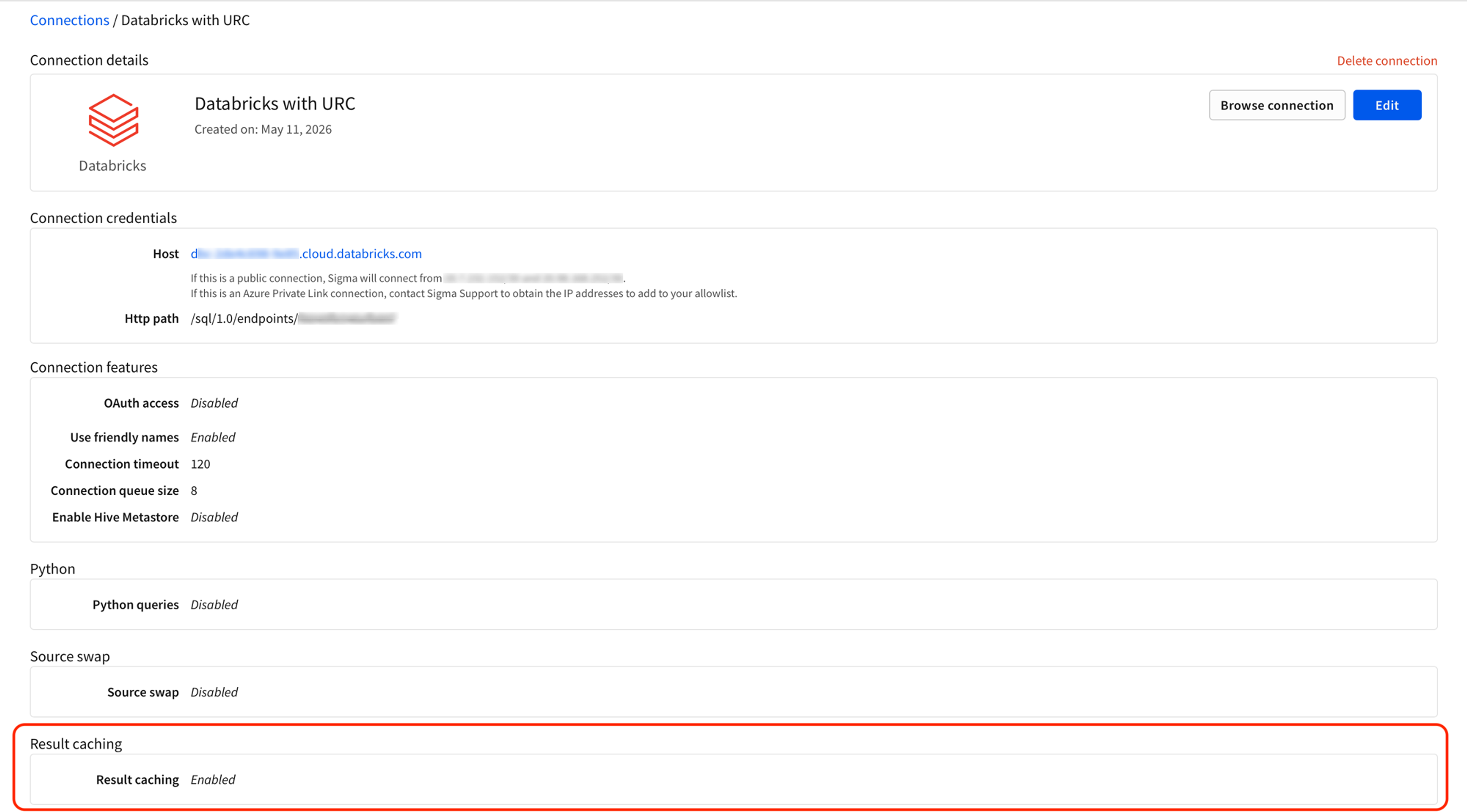 Universal Result Cache setup