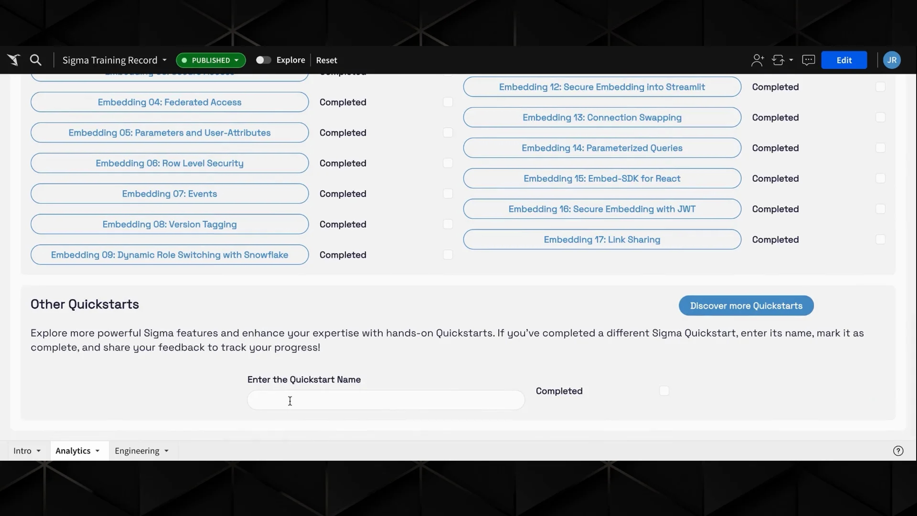 Capability Model Tracker