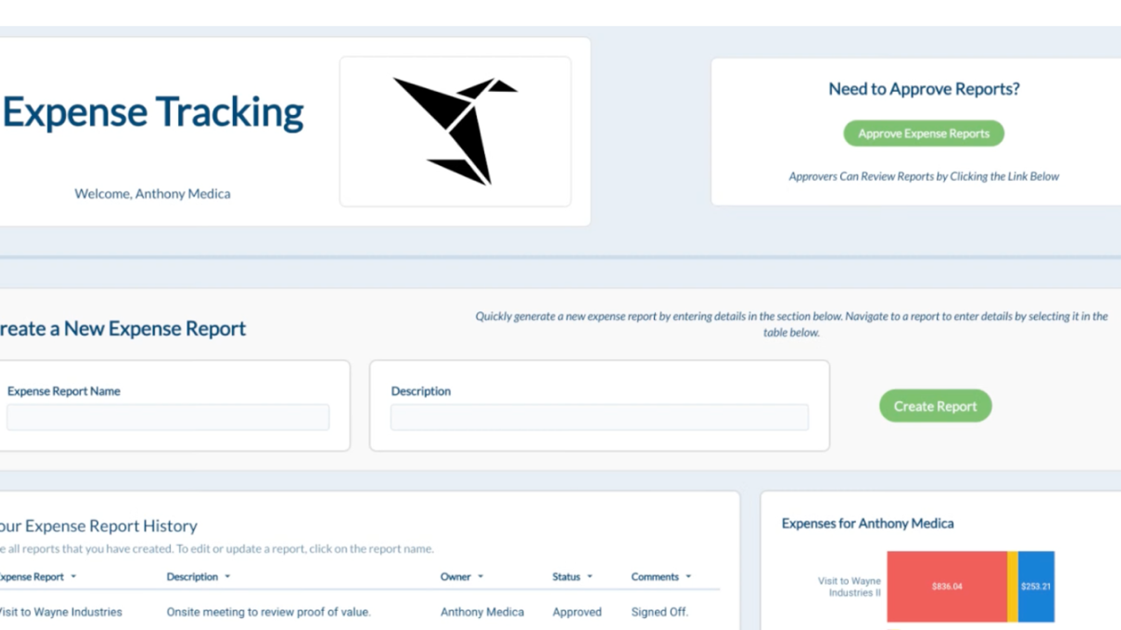 Expense Reporting App