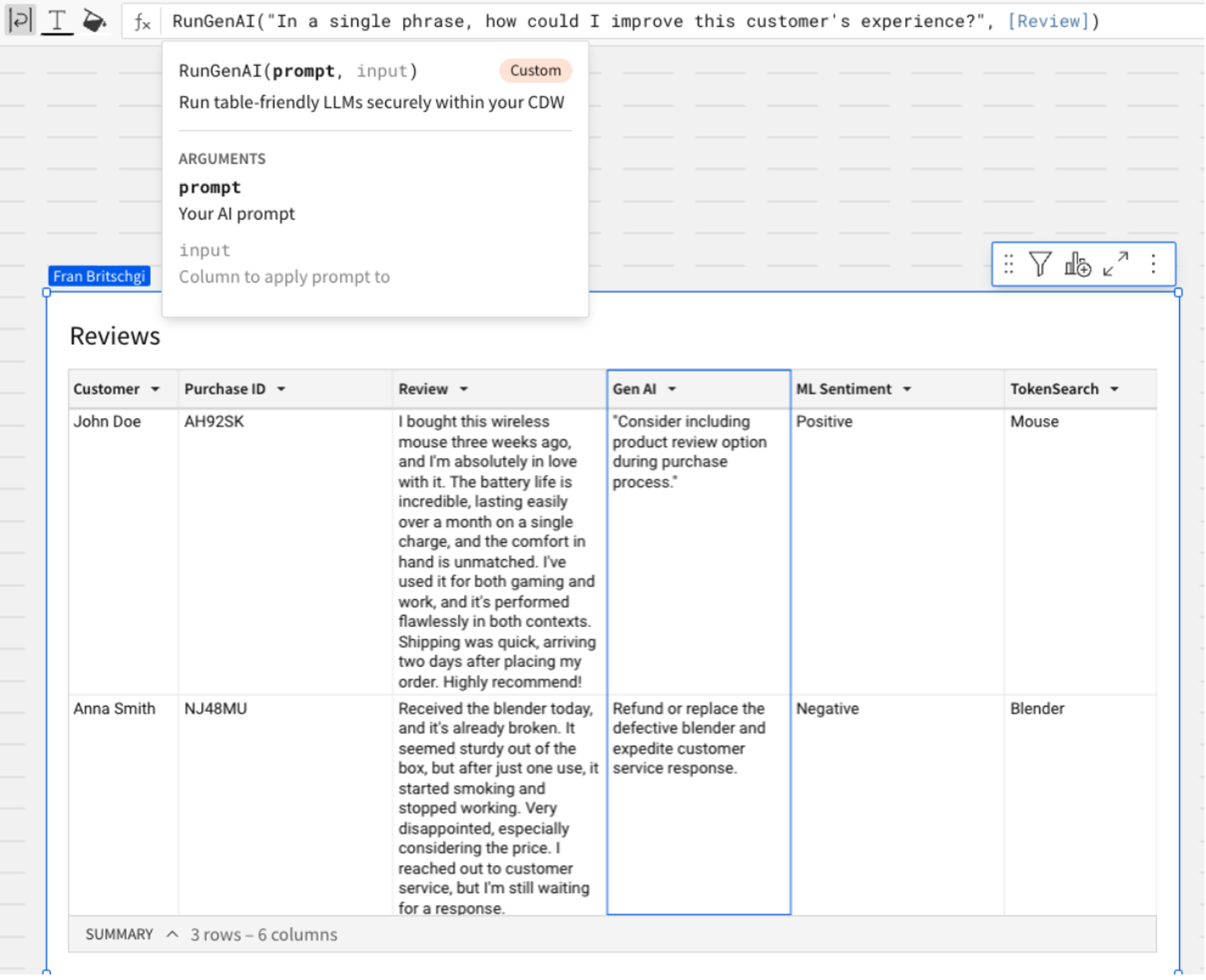 A screenshot of a table with a single column and a single row.