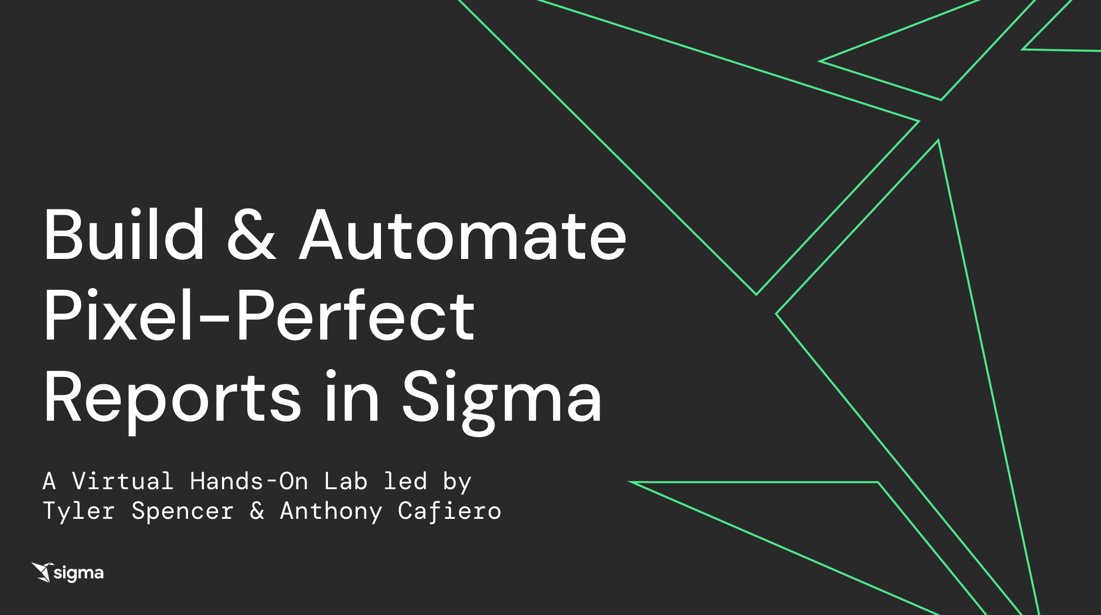 Build and Automate Pixel-Perfect Reports in Sigma