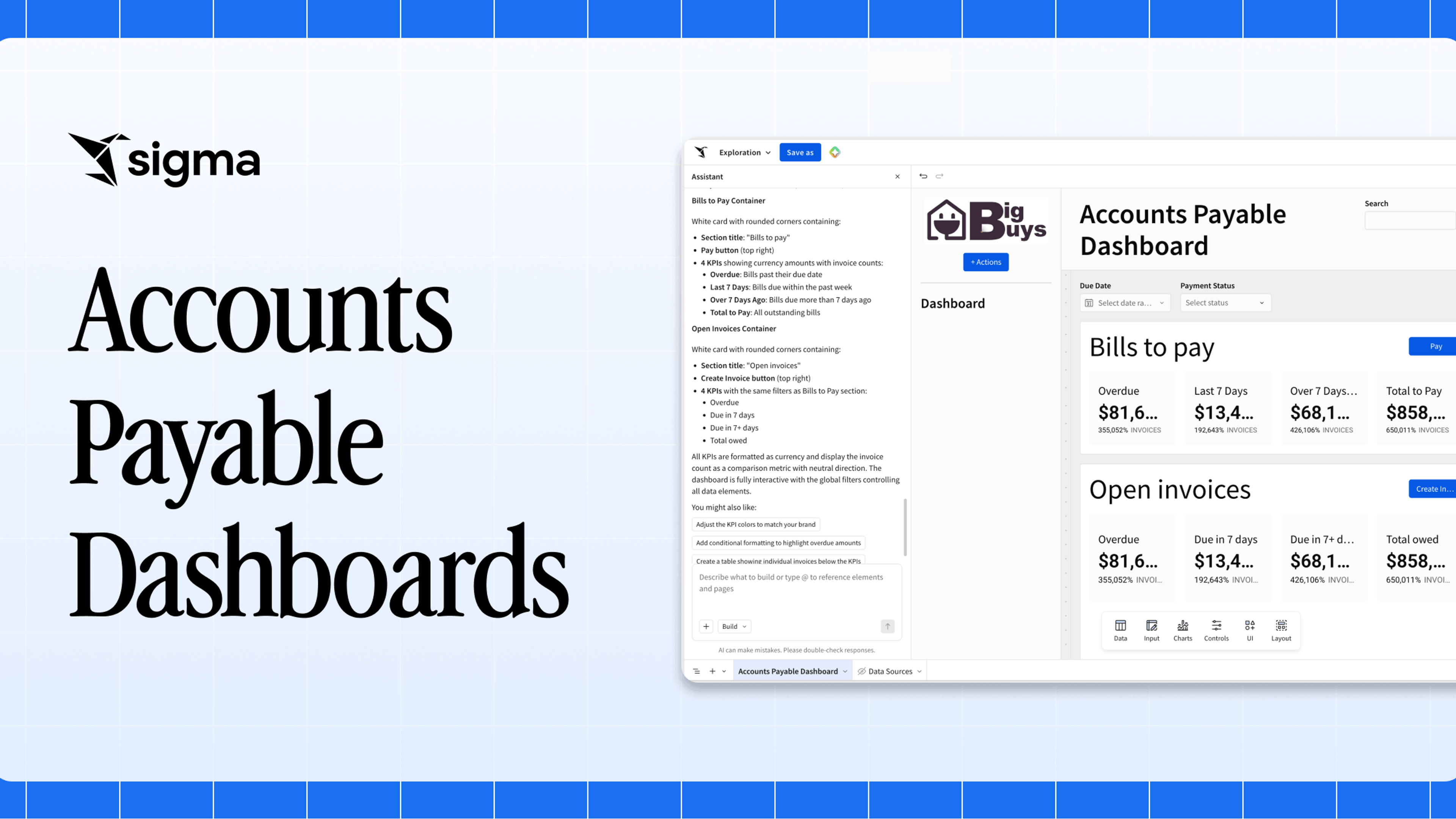 Accounts payable dashboards hero image